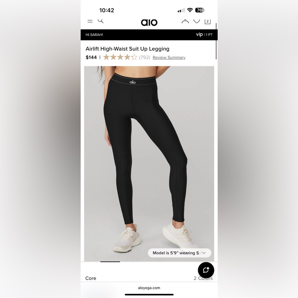 Alo Yoga Airlift High-Waist Suit Up leggings black size L